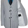 Tazio Boy's 3 Piece Houndstooth Suit - Elbow Patches -Stylish Men's Formal Wear with vest