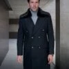 Statement Men's 3/4 Length 100% Wool Top Coat - Double Breasted