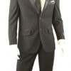 Vittorio St. Angelo Men's 2 Piece Tuxedo - Classic Fit Jacket -Stylish Men's Formal Wear y622w black