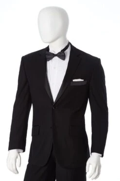 Vittorio St. Angelo Men's 2 Piece Tuxedo - Classic Fit Jacket -Stylish Men's Formal Wear y622w blk opt