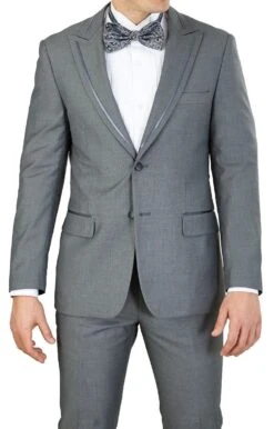 Vittorio St. Angelo 2 Piece Modern Fit Men's Tuxedo - Satin