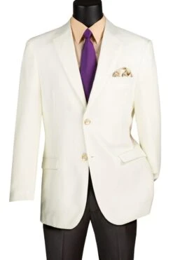 Vinci Men's Single Breasted Poplin Blazer - 2 Button