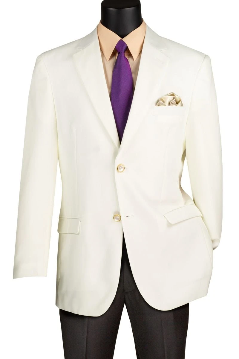 Vinci Men's Single Breasted Poplin Blazer - 2 Button 3 Vinci Men's Single Breasted Poplin Blazer - 2 Button