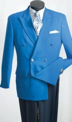 Vittorio St. Angelo Men's Double Breasted Blazer - Brass Buttons 13 Vittorio St. Angelo Men's Double Breasted Blazer - Brass Buttons -Stylish Men's Formal Wear z762ta royal 2